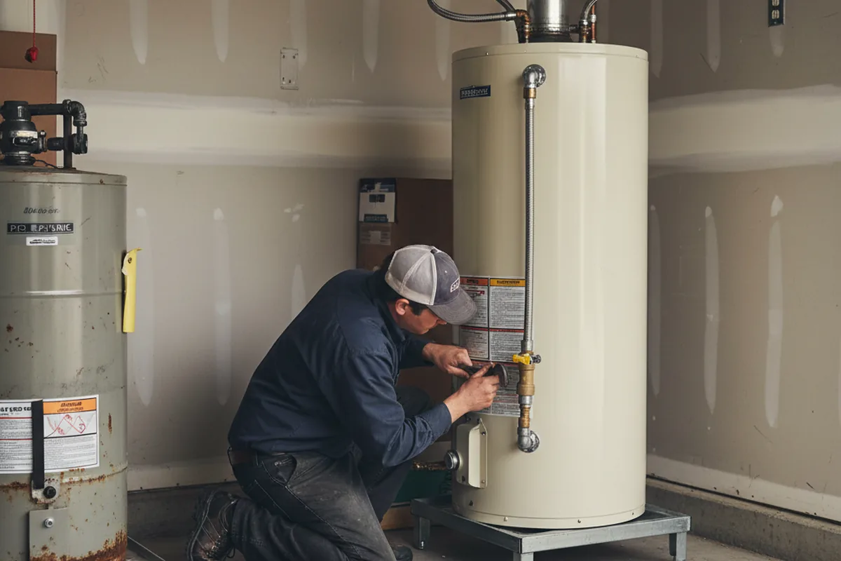 Water heater and shutoff valve replacement in Siler City